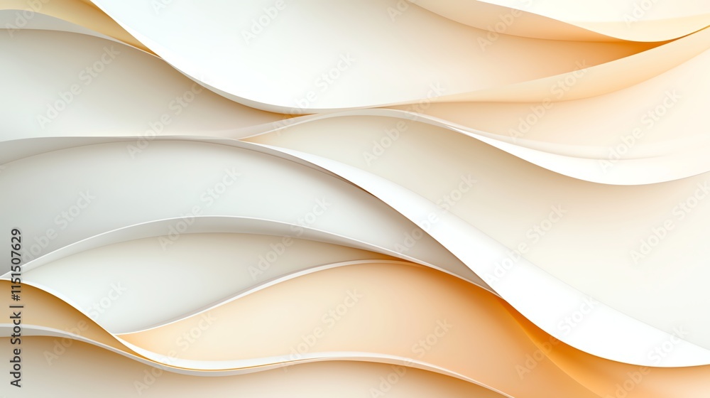 Poster a geometric abstract design with interlocking circles and gradients of warm yellow and orange