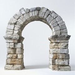 a stone archway isolated on white