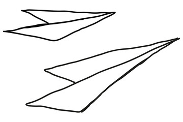 Simple paper planes transparent png sticker