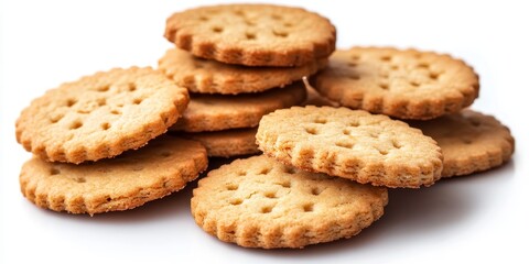 Delicious and nutritious cookies for health, ideal for your healthy treats. These tasty cookies are isolated on a white background, making them easy to cut for your design needs.