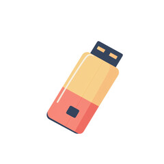 USB flash drive icon, simple flat design, transparent background, modern digital storage representation, minimalist style