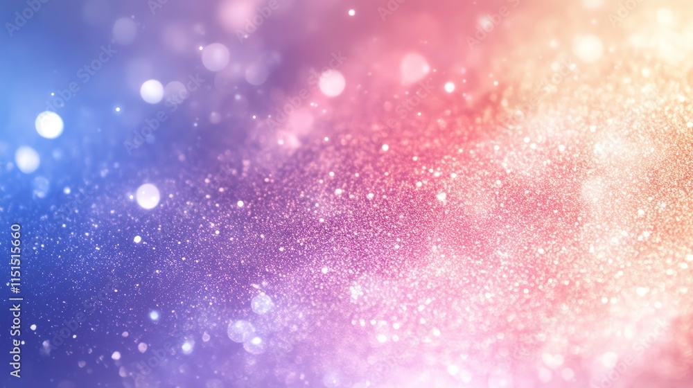Poster colorful abstract bokeh background with shimmering lights and glitter effect.