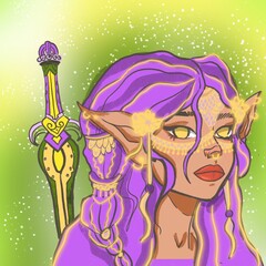 sztuka, baba, ilustracja, plik wektorowy, buzia,  © Тетяна Колодий
