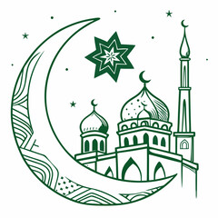 Beautiful islamic festival eid mubarak background