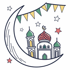 Beautiful islamic festival eid mubarak background