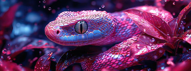 snake, reptile, serpent, slither, scales, fangs, venom, coil, hiss, predator, jungle, desert, forest, wild, dangerous, exotic, striking, python, cobra, boa, viper, anaconda, constrictor, rattlesnake, 