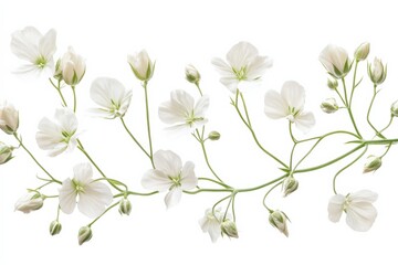 Fototapeta premium white flowers and buds on a stem