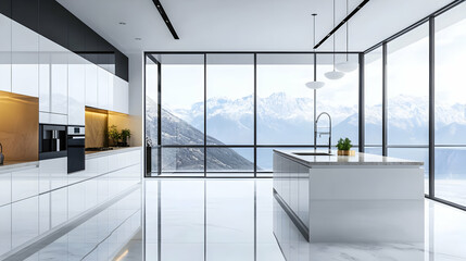 Modern Mountain View Kitchen: Luxury Interior Design