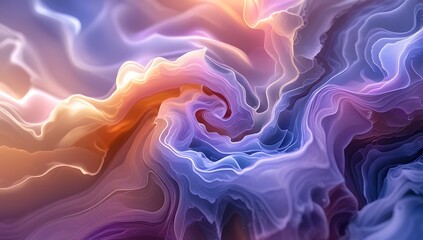 Obraz premium Abstract Swirling Hues Of Purple Orange And Blue