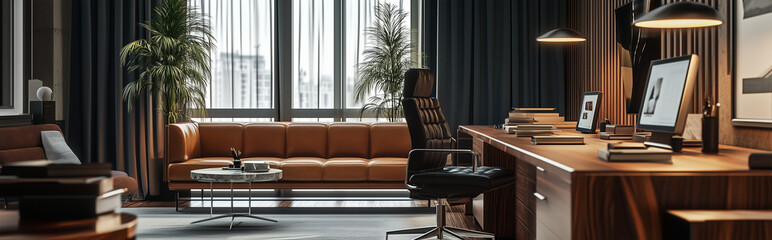 Stylish Office with a Luxurious Atmosphere - Perfect Blend of Elegance and Functionality