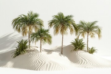 Palm trees in a sandy landscape