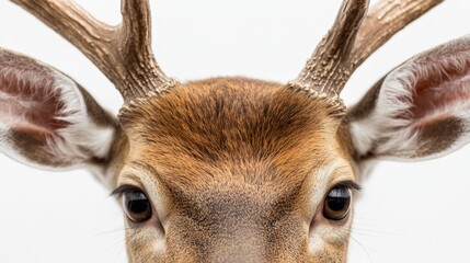 Naklejka premium Close up of a deer with antlers