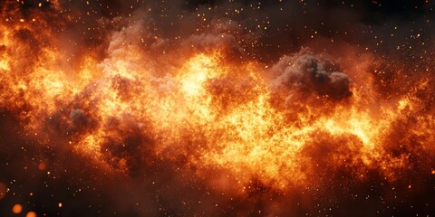 Explosive visuals with fiery bursts and dynamic movements. Generative AI