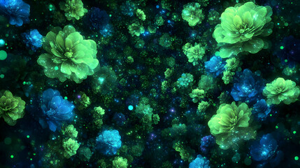 Glowing Floral Abstract Background