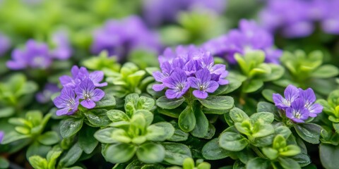 Vibrant dense little purple flower plant showcases stunning beauty and intricate details, making the dense little purple flower plant a captivating addition to any green space.