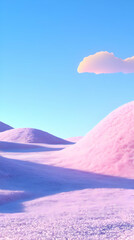 Pink Dreamland 3D Illustration