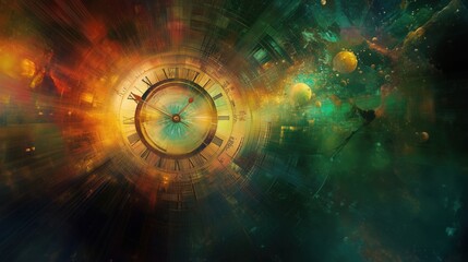 Leuchtendes abstraktes Uhrendesign