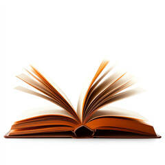 Fototapeta premium An open book with pages fanned out, showcasing a captivating display of literature and imagination.
