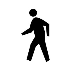 Walking man pedestrian icon isolated. Vector