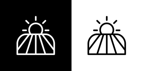 Farming icon. Plant. Plantation. Garden. Agriculture. Farmer. Black icon. Silhouette