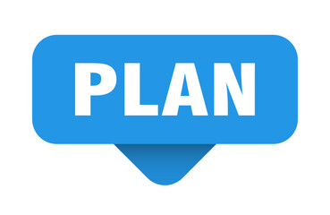 PLAN button, banner, sign, sticker