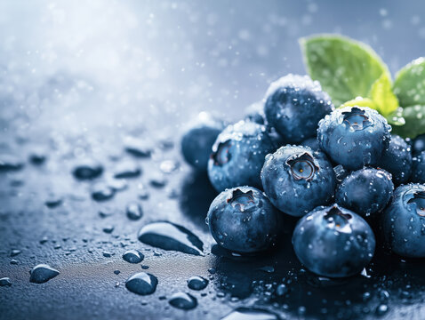 blueberries in drops