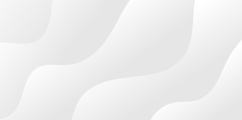 Abstract minimalistic white paper wave curve lines banner background design.
