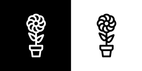 Farming icon. Plant. Plantation. Garden. Agriculture. Farmer. Black icon. Silhouette