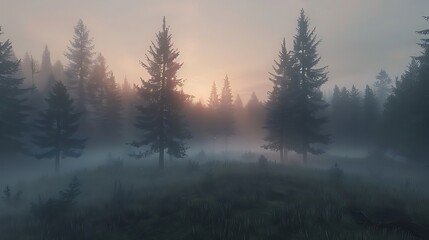 A forest is a lush, vibrant ecosystem teeming with life, where towering trees create a canopy that filters the sunlight, casting dappled shadows on the forest floor. The air is rich with the earthy sc