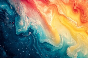Obraz premium Fluid gradients melting into vibrant abstract waves. Generative AI