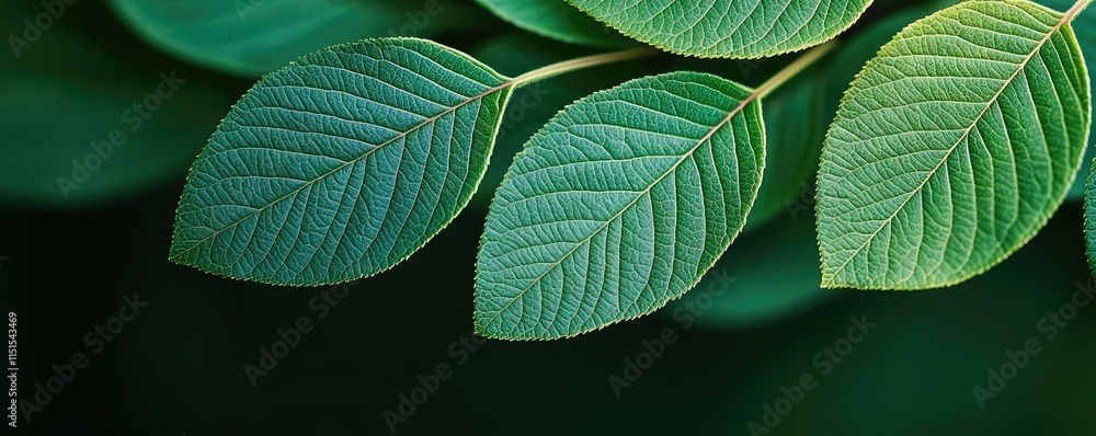 Poster foliage abstract background concept. close-up of vibrant green leaves showcasing unique textures and