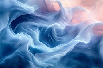 Fototapeta premium Fluid motion captured in surreal abstract forms. Generative AI