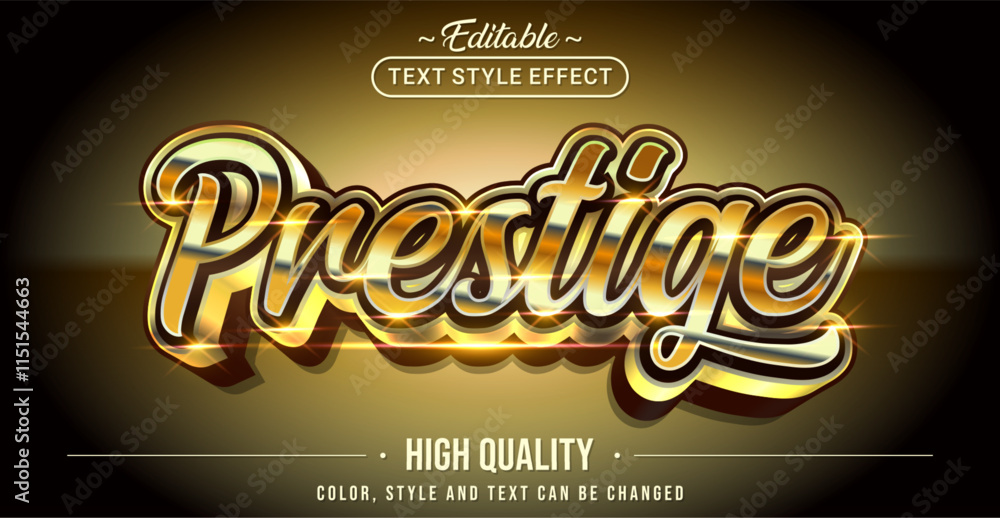 Aufkleber Editable text style effect - Prestige text style theme.