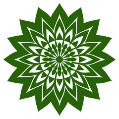 green snowflake ornament