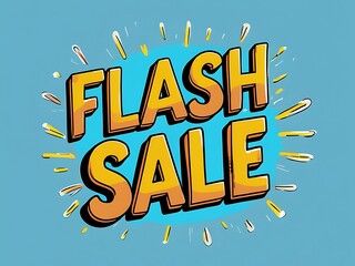 Fototapeta premium Flash Sale Announcement Bold Text Graphic Design