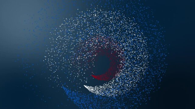 French map color animation particules video 4k