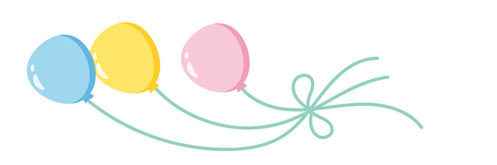 パステルカラーの風船