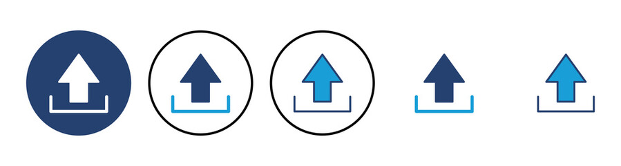 Upload icon vector. load data symbol