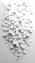 Fototapeta premium White 3D Cube Abstract Background