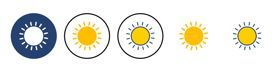 Sun icon vector. Brightness Icon vector