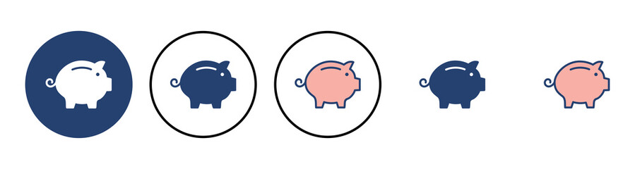 Piggy bank icon vector. piggy money icon