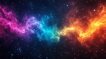 Fototapeta premium Cosmic nebulas exploding with radiant color gradients and stars. Generative AI