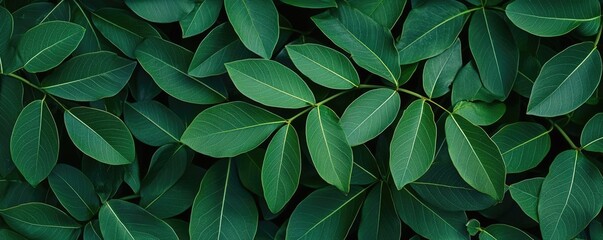 Obraz premium Foliage abstract background concept. Close-up view of vibrant green leaves showcasing natural beauty and texture.