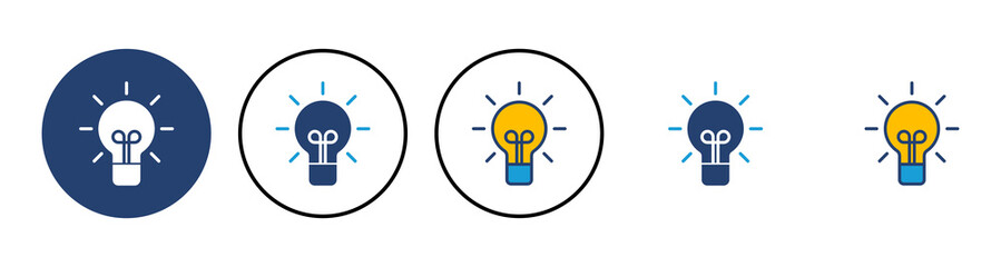 Lamp icon vector. Light bulb icon vector. idea symbol.