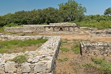 View of the ruins of the ancient city of Taxila, UNESCO World Heritage site. Province of Punjab. Pakistan. Asia.