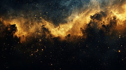 Obraz premium Cosmic visuals blending stars, galaxies, and abstract nebulae. Generative AI