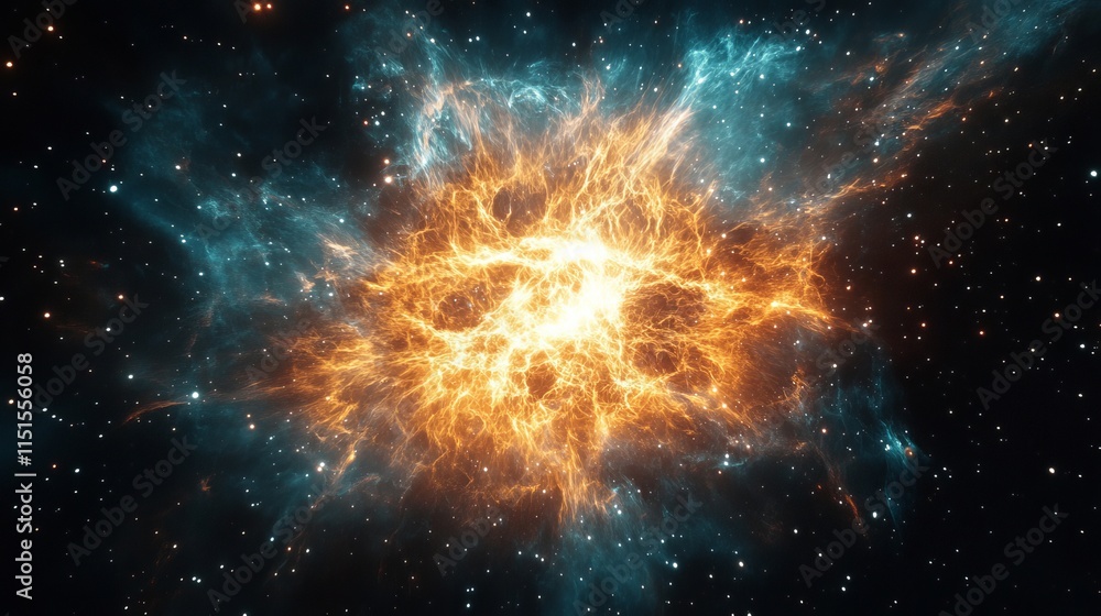 Wall mural cosmic universe captured in abstract celestial compositions. generative ai