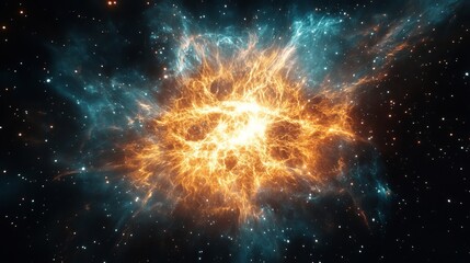 Fototapeta premium Cosmic universe captured in abstract celestial compositions. Generative AI