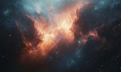 Cosmic visuals blending stars, galaxies, and abstract nebulae. Generative AI