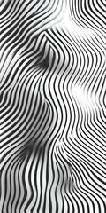 Dynamic black and white wave pattern creating a visually striking effect for mobile phone wallpaper